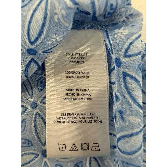 Kut from the Kloth Sheer Womens Size Small Long Sleeve Button Down V-neck Blouse - Picture 5 of 9